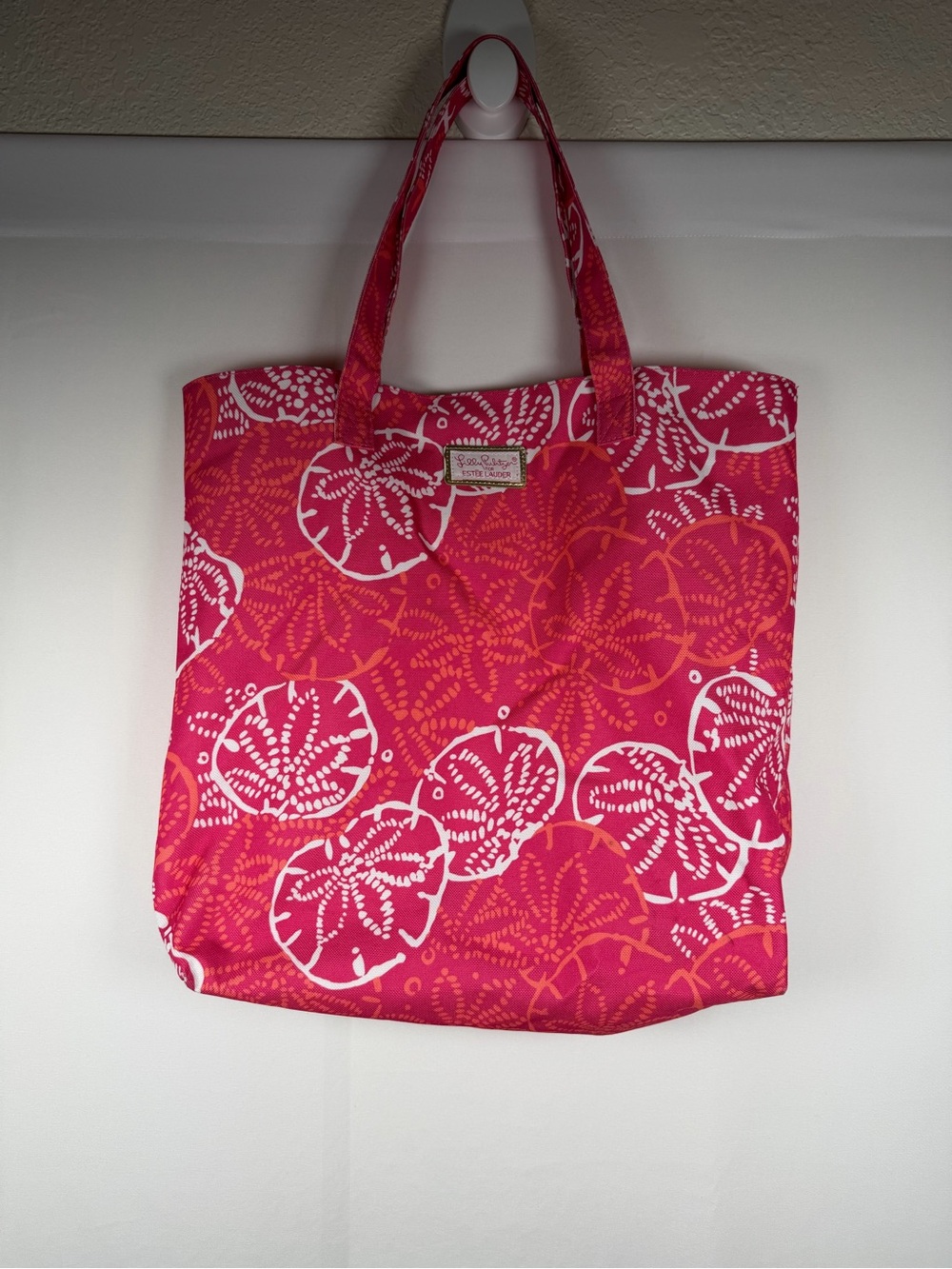 Lilly Pulitzer Pink Floral Sandβ Dollar Beach Bag Swim Tote